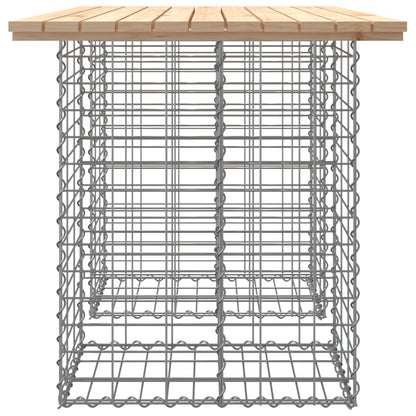 Banc de jardin design de gabion 100x70x72 cm bois massif de pin