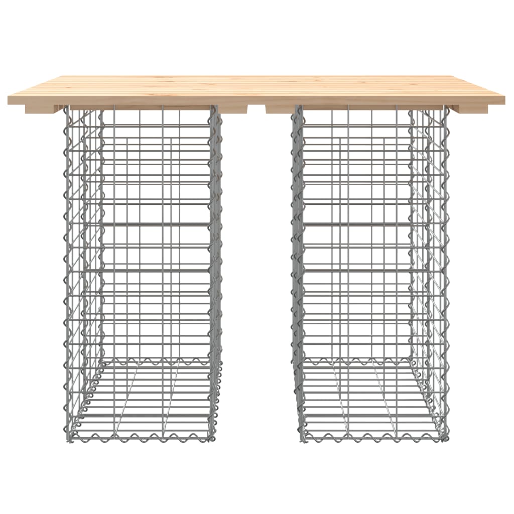 Banc de jardin design de gabion 100x70x72 cm bois massif de pin