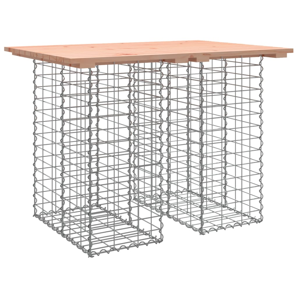 Banc de jardin design gabion 100x70x72cm bois massif de douglas