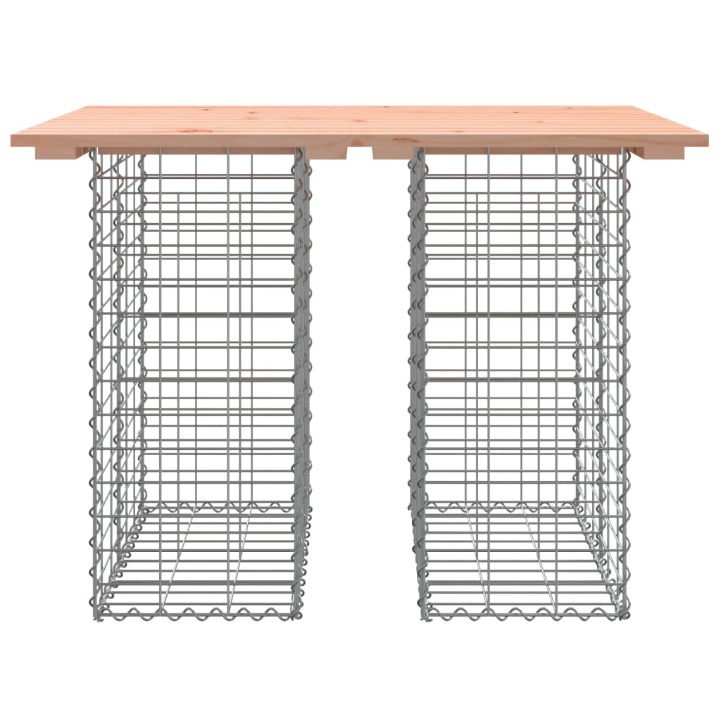 Banc de jardin design gabion 100x70x72cm bois massif de douglas