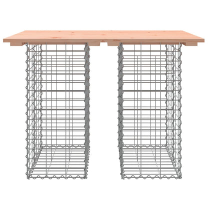 Banc de jardin design gabion 100x70x72cm bois massif de douglas