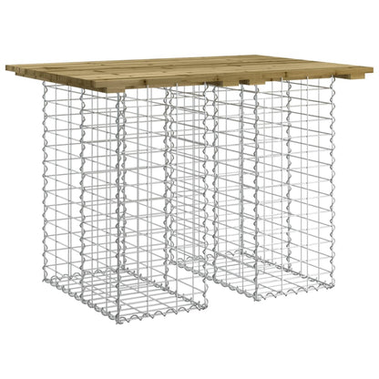 Banc de jardin design gabion 100x70x72 cm bois de pin imprégné