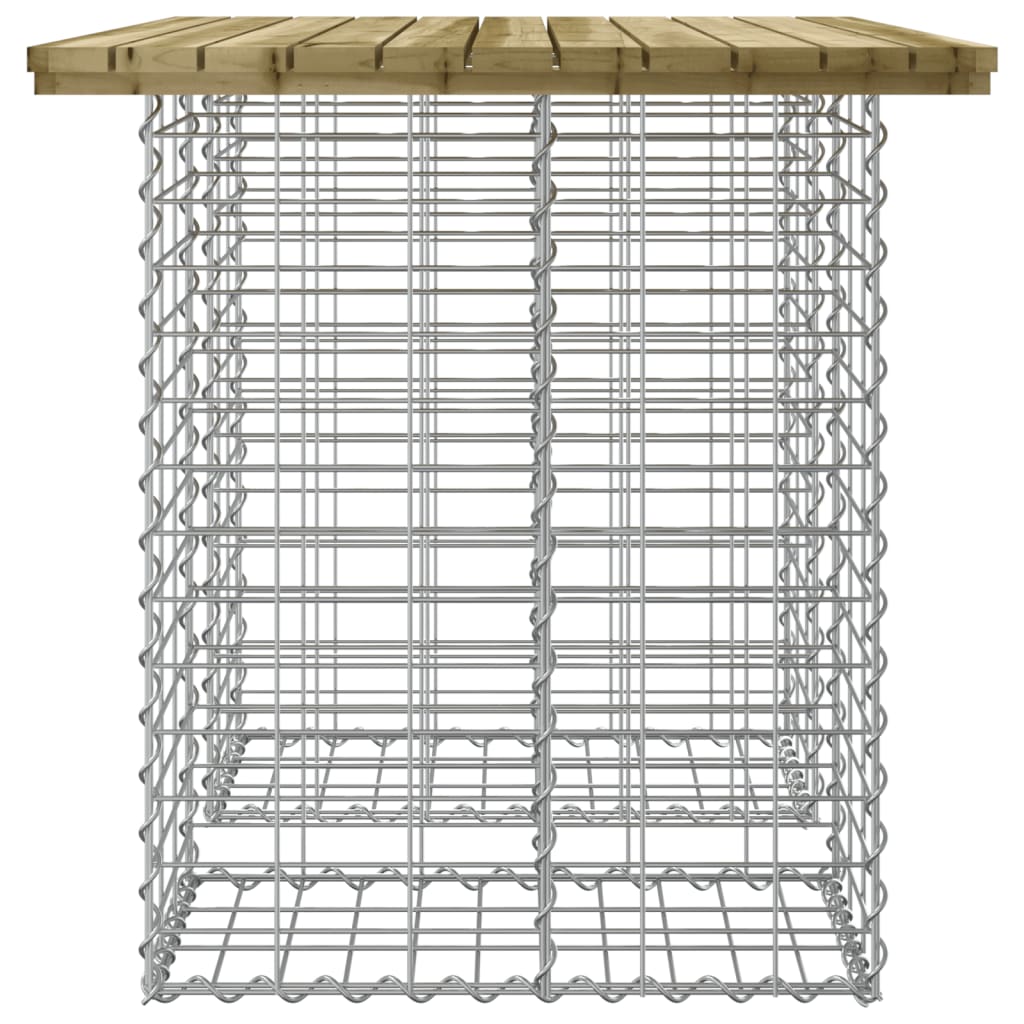 Banc de jardin design gabion 100x70x72 cm bois de pin imprégné