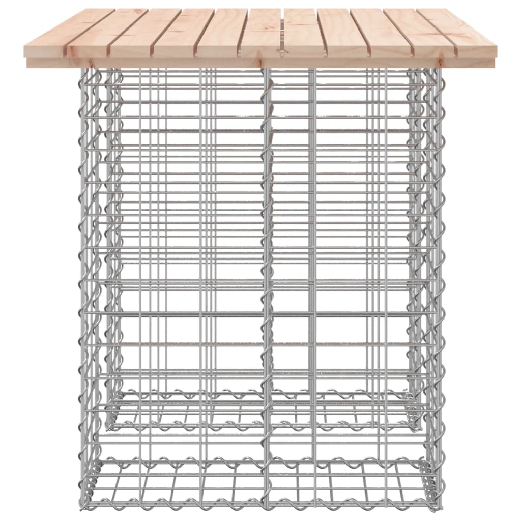 Banc de jardin design de gabion 100x70x72 cm bois massif de pin