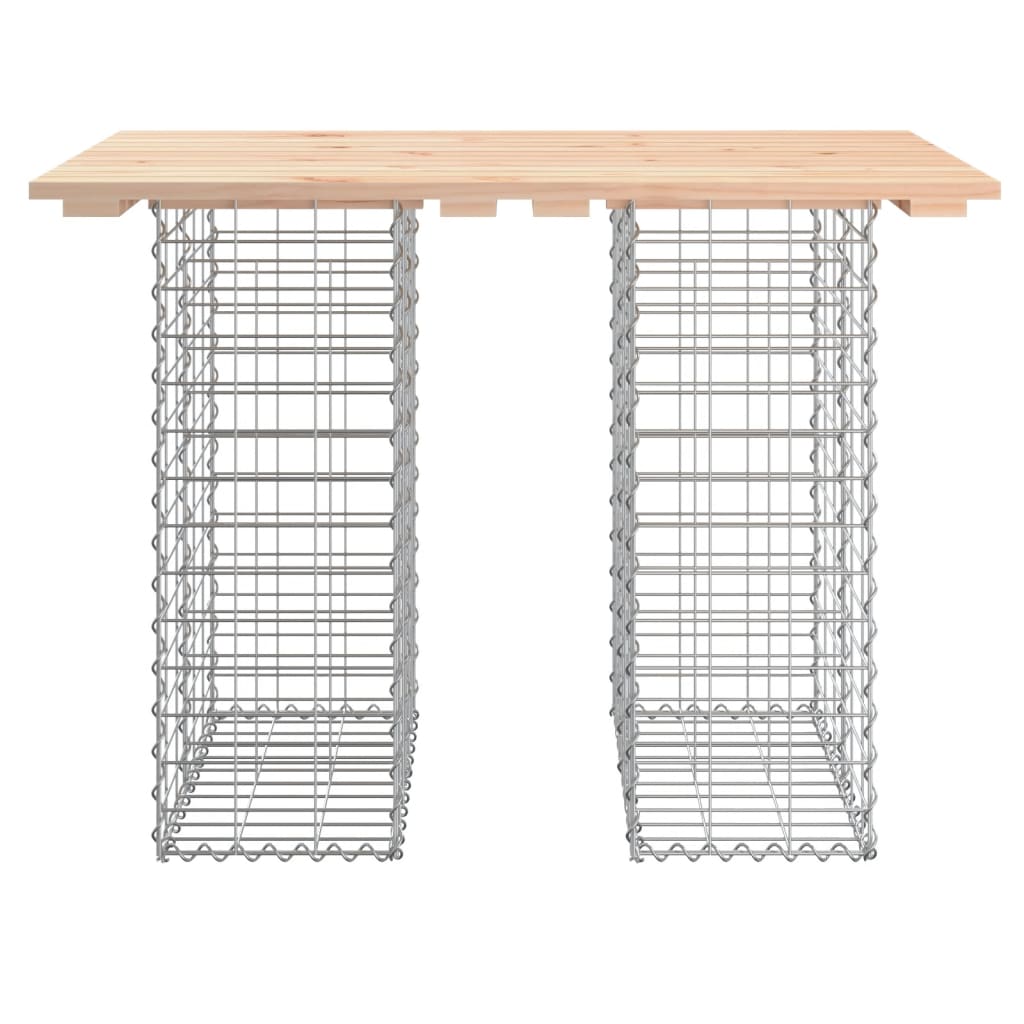 Banc de jardin design de gabion 100x70x72 cm bois massif de pin