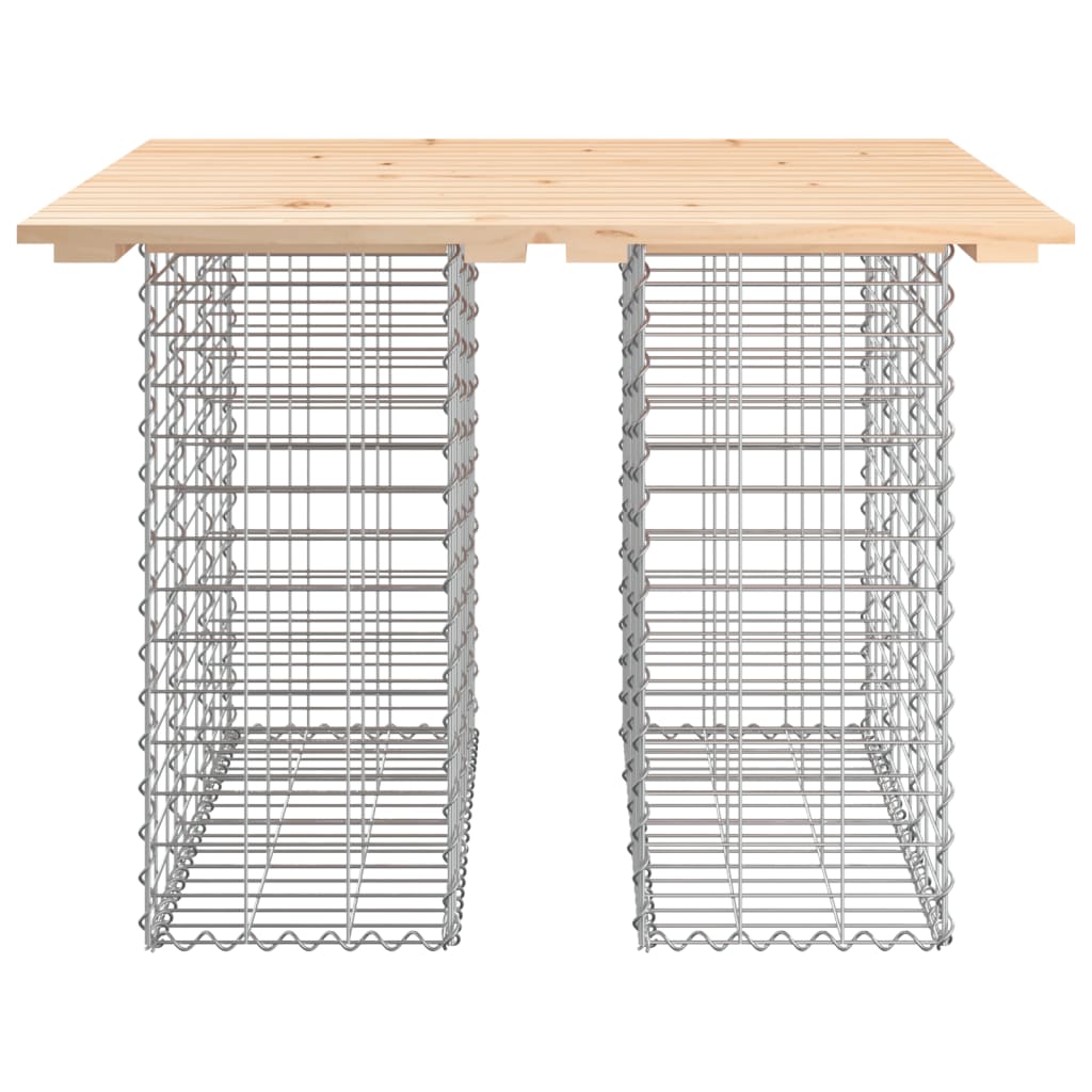 Banc de jardin design de gabion 100x102x72cm bois massif de pin