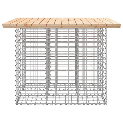 Banc de jardin design de gabion 100x102x72cm bois massif de pin