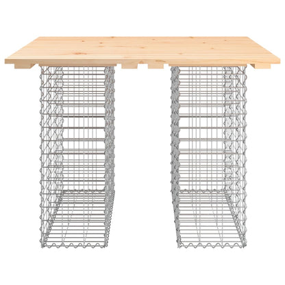 Banc de jardin design de gabion 100x102x72cm bois massif de pin