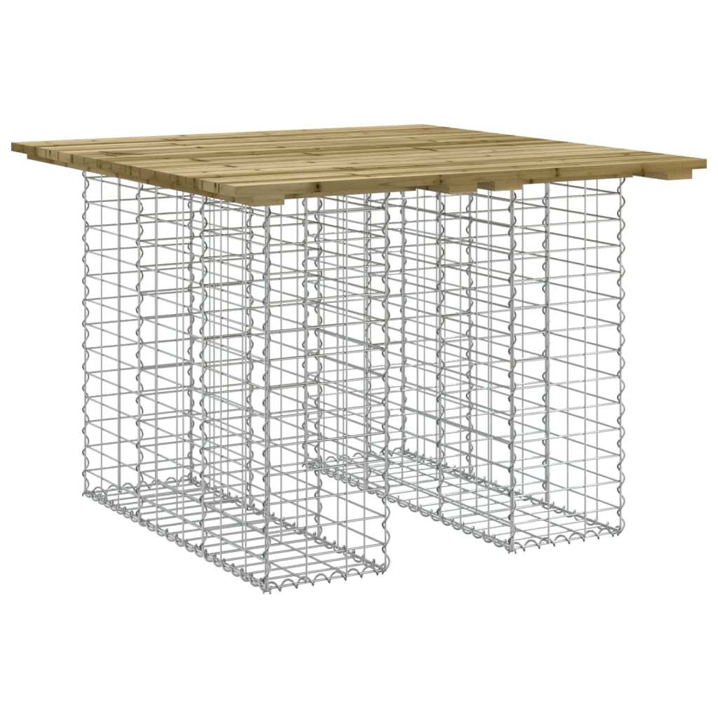 Banc de jardin design gabion 100x102x72 cm bois de pin imprégné