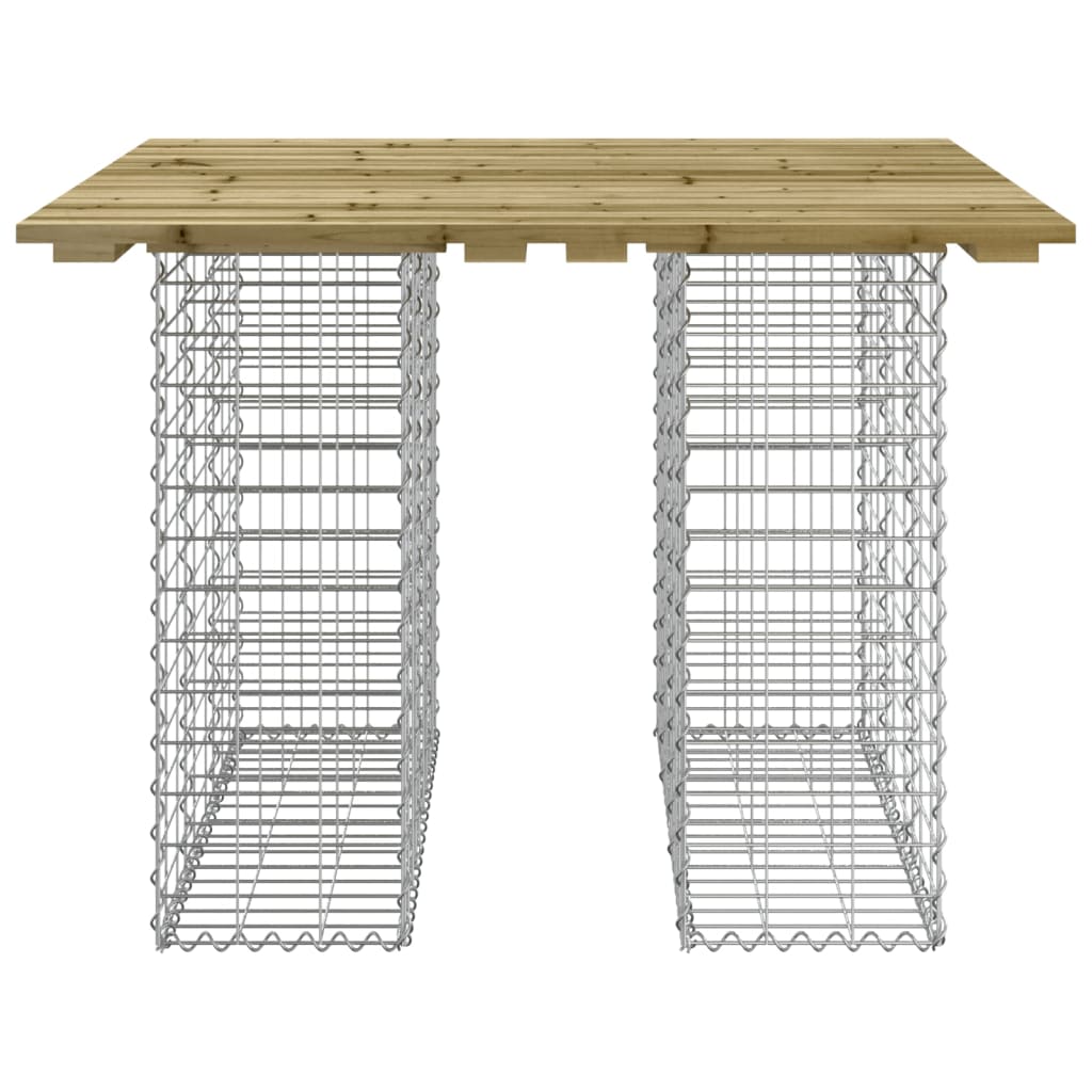 Banc de jardin design gabion 100x102x72 cm bois de pin imprégné