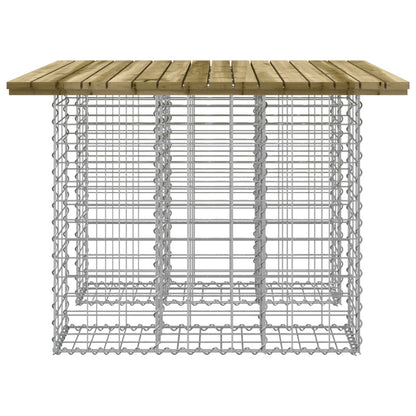 Banc de jardin design gabion 100x102x72 cm bois de pin imprégné