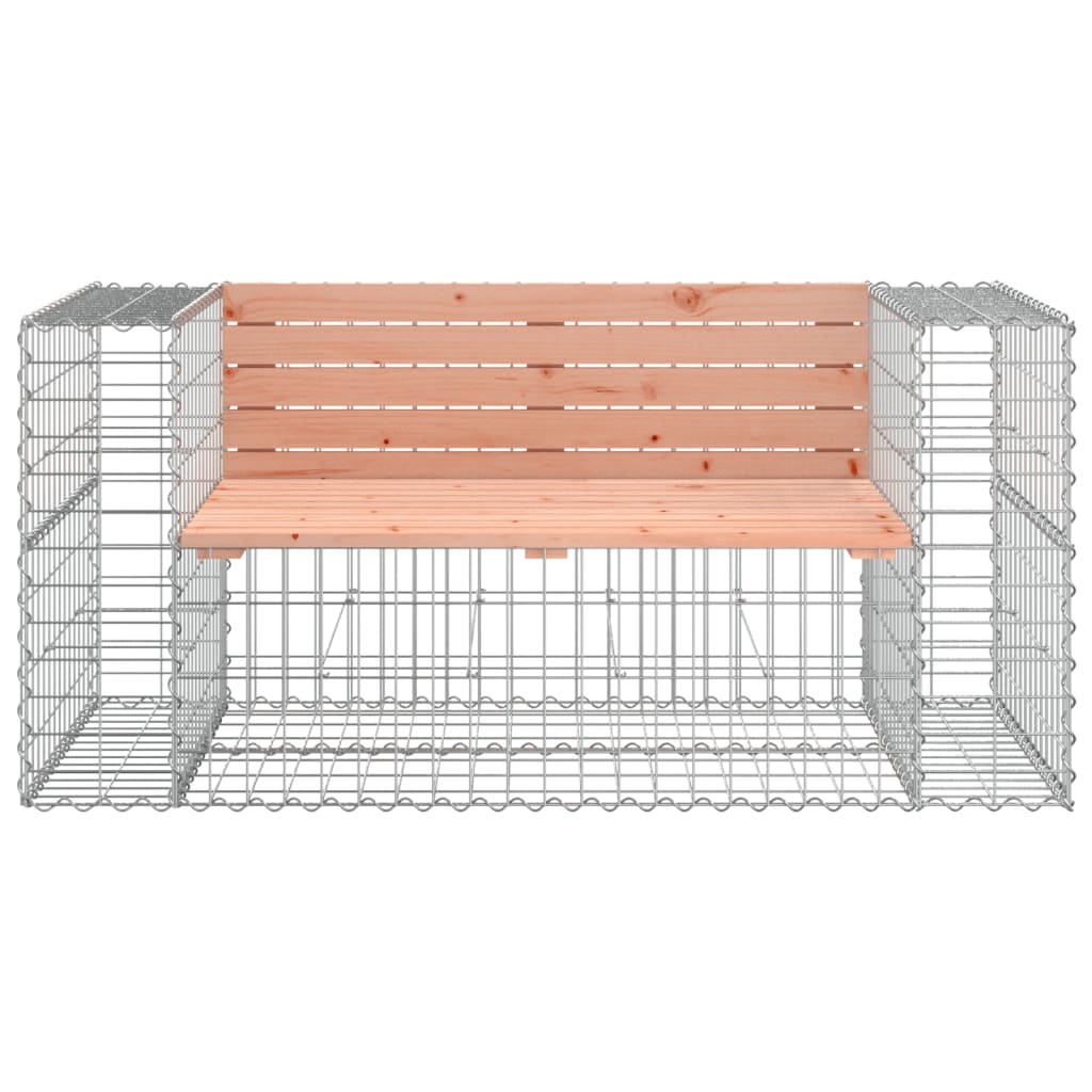 Banc jardin design gabion 143x71x65,5 cm bois massif de douglas