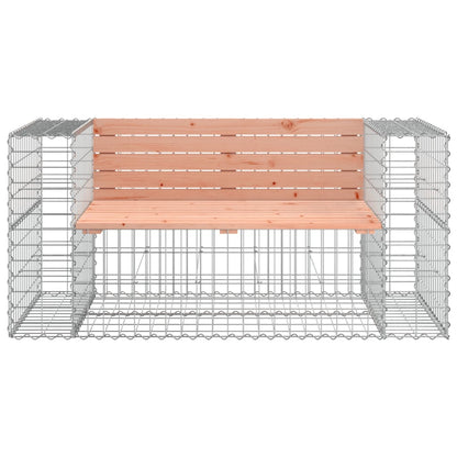 Banc jardin design gabion 143x71x65,5 cm bois massif de douglas