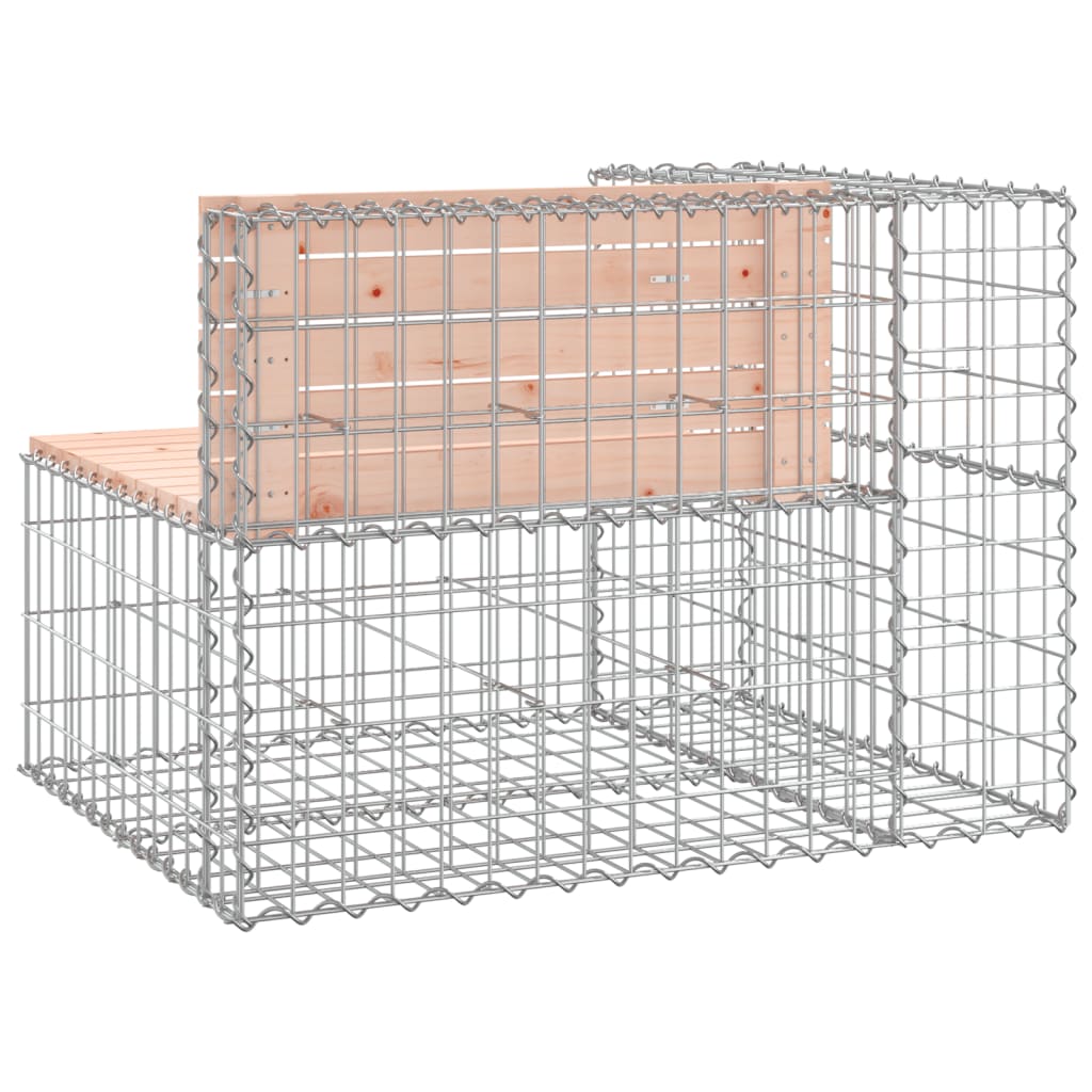 Banc jardin design gabion 92x71x65,5 cm bois massif de douglas