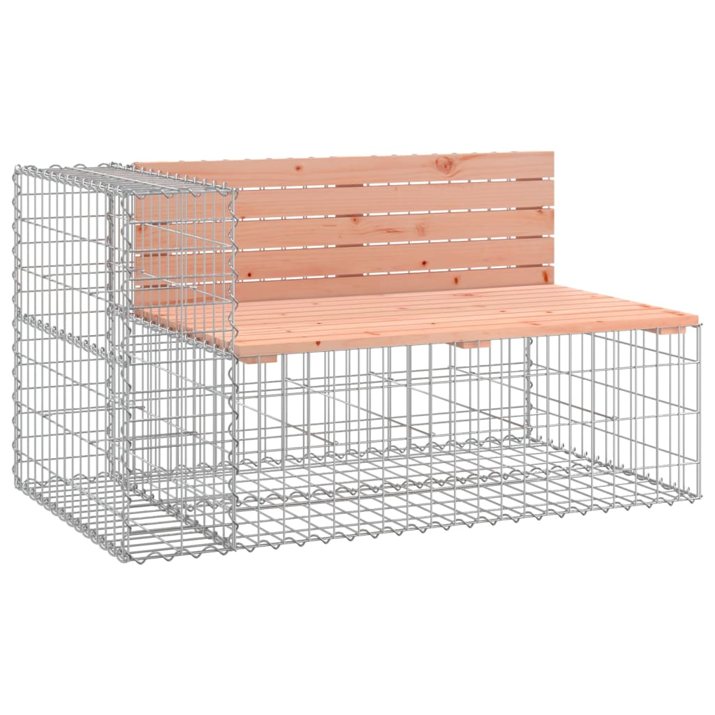 Banc jardin design gabion 122x71x65,5 cm bois massif de douglas