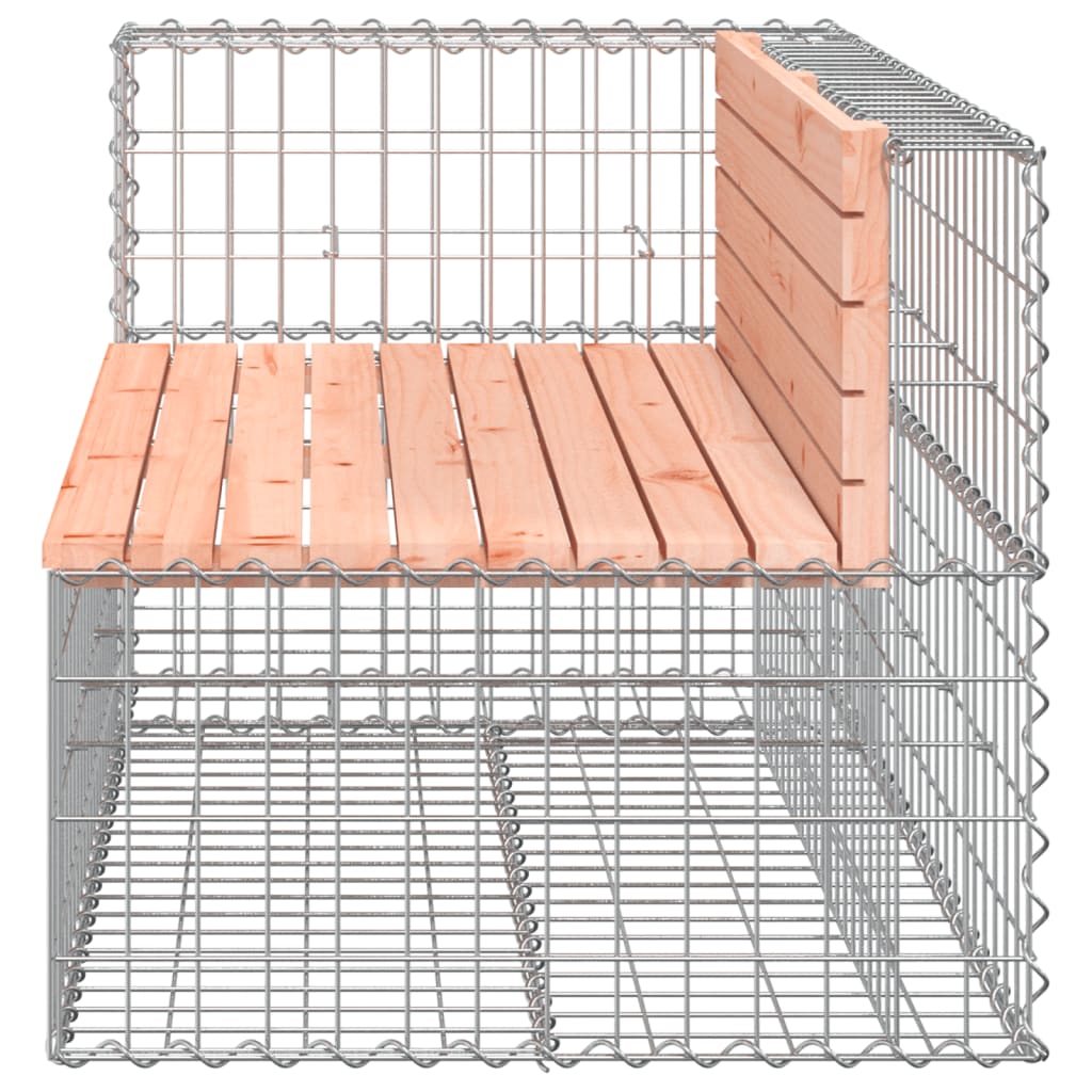 Banc jardin design gabion 122x71x65,5 cm bois massif de douglas