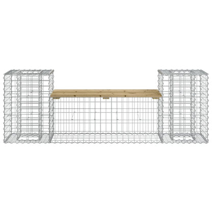 Banc de jardin design gabion 183x41x60,5cm bois de pin imprégné