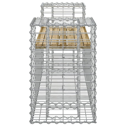 Banc de jardin design gabion 183x41x60,5cm bois de pin imprégné