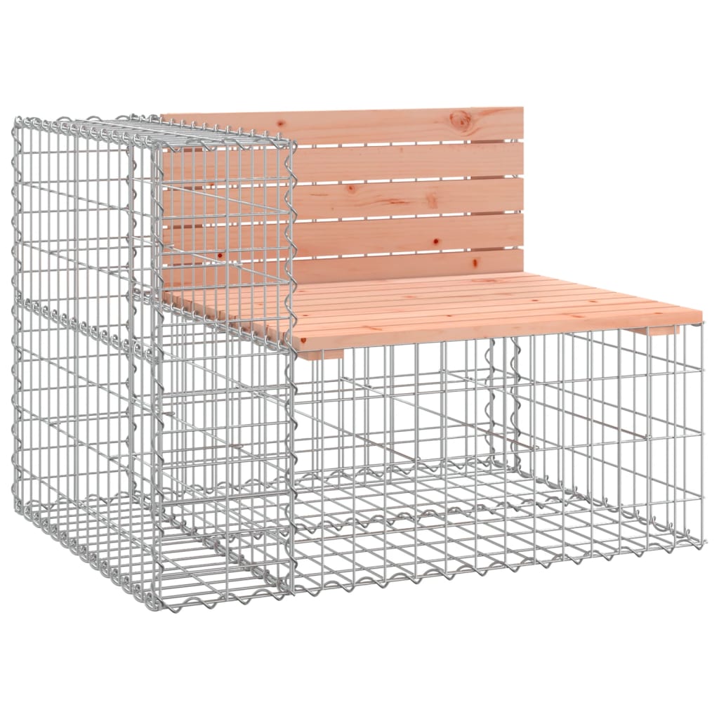 Banc de jardin design gabion 184x71x65,5 cm bois massif douglas