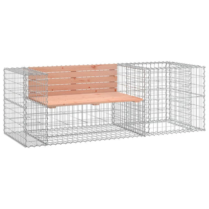 Banc de jardin avec panier en gabion bois massif de douglas