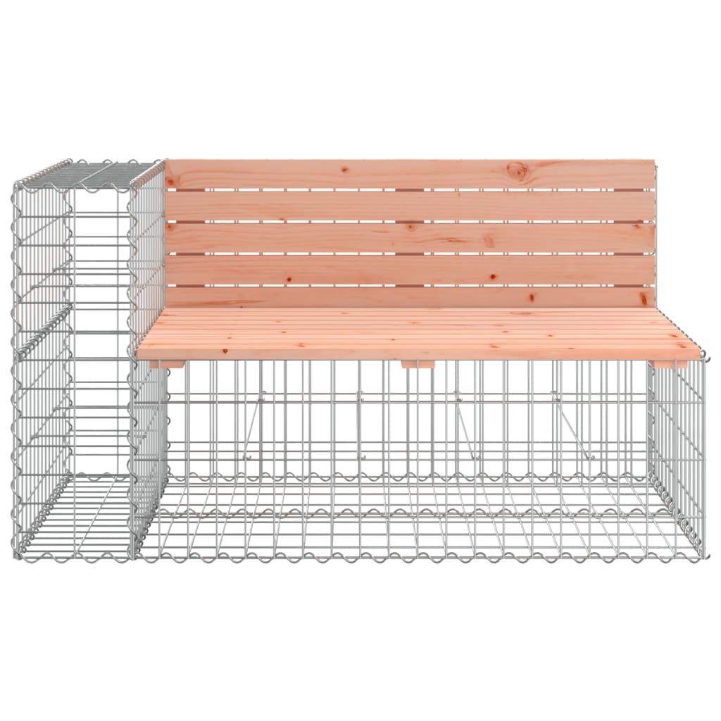 Banc de jardin avec panier en gabion bois massif de douglas