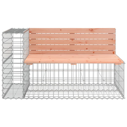 Banc de jardin avec panier en gabion bois massif de douglas