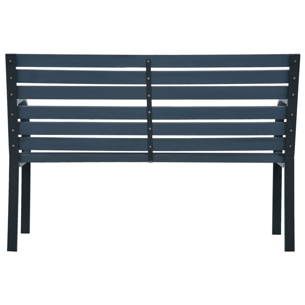 Banc de jardin Gris 112 cm Bois de sapin massif