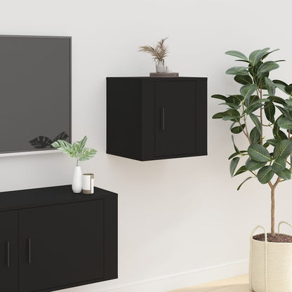 Muebles TV de pared 2 uds Negro 40x34,5x40 cm