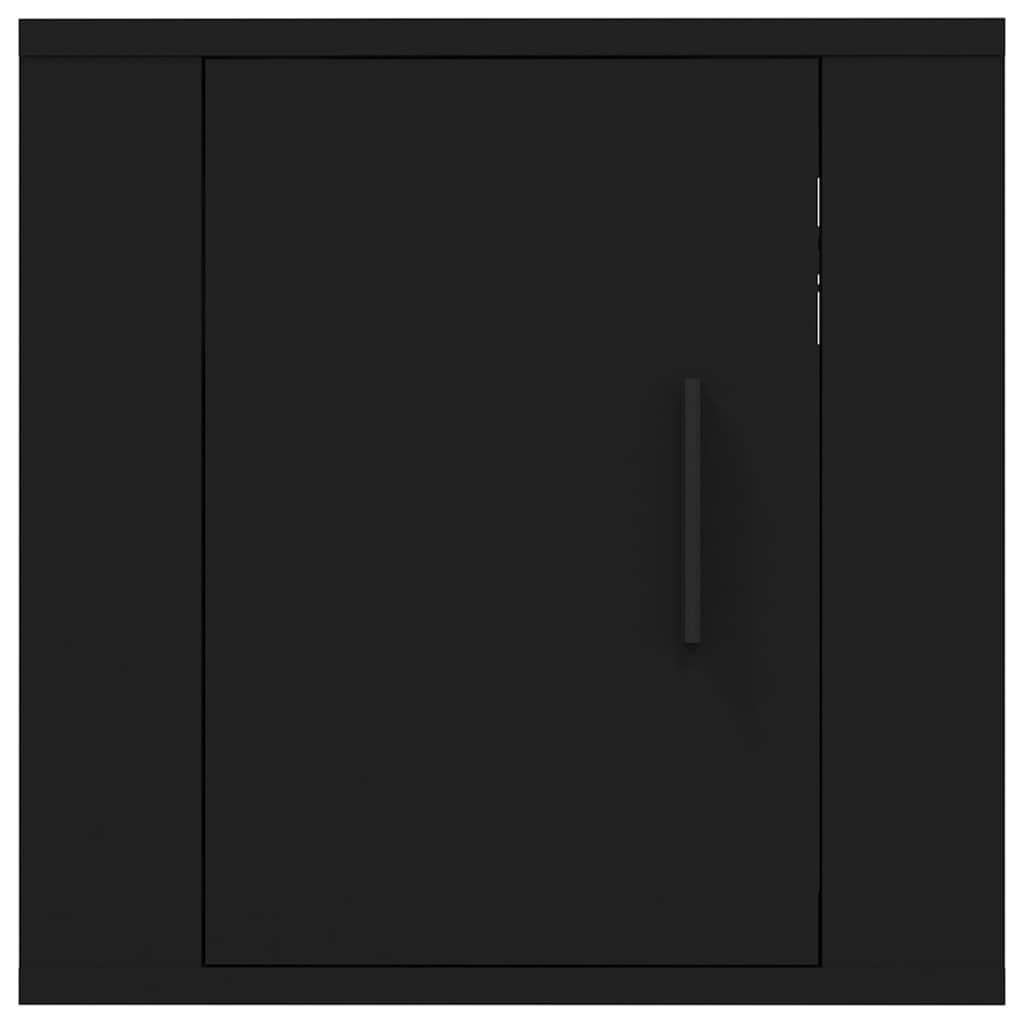 Muebles TV de pared 2 uds Negro 40x34,5x40 cm