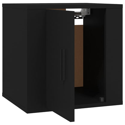 Muebles TV de pared 2 uds Negro 40x34,5x40 cm