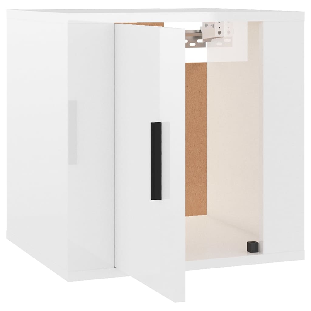 Meubles TV muraux 2 pcs Blanc brillant 40x34,5x40 cm