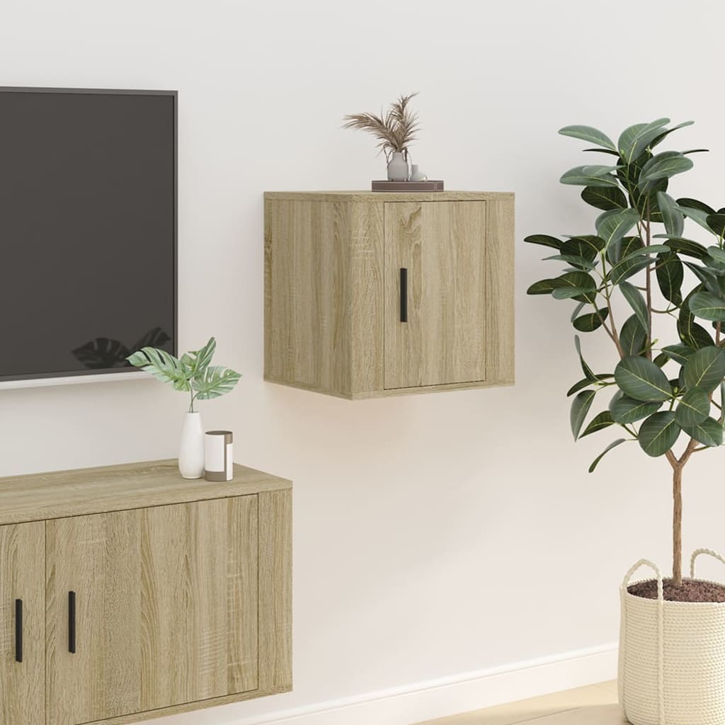 Meubles TV muraux 2 pcs Chêne sonoma 40x34,5x40 cm