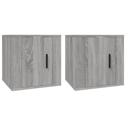 2 pcs Wall-mounted TV cabinets Sonoma grey 40x34.5x40 cm