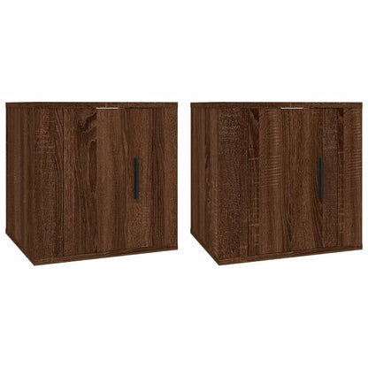 Meubles TV muraux 2 pcs Chêne marron 40x34,5x40 cm