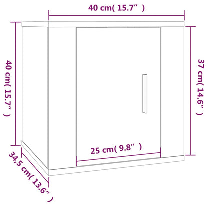 Meubles TV muraux 2 pcs Chêne marron 40x34,5x40 cm