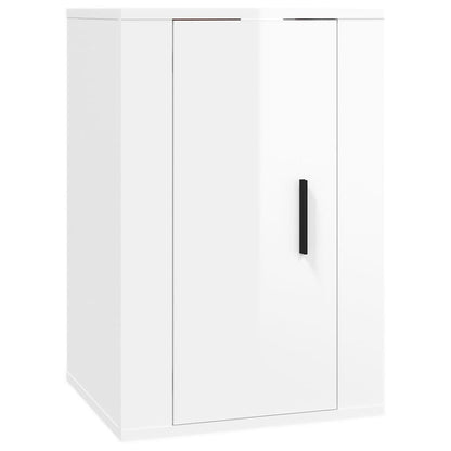 Wall-mounted TV cabinets 2 pcs Glossy white 40x34.5x60 cm