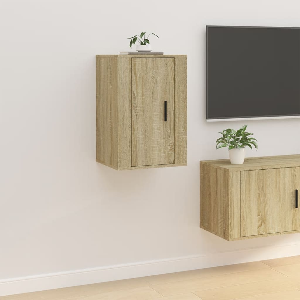 Meubles TV muraux 2 pcs Chêne sonoma 40x34,5x60 cm