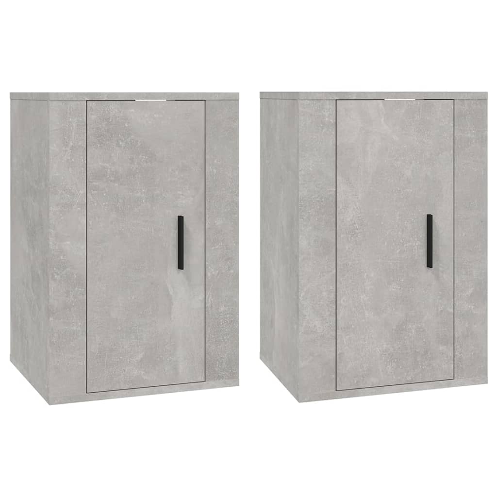 Meubles TV muraux 2 pcs Gris béton 40x34,5x60 cm