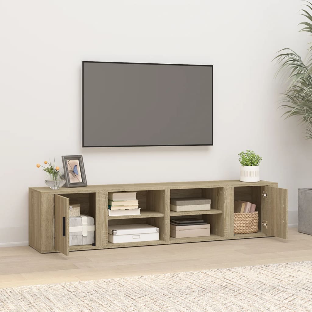 Meubles TV 2 pcs Chêne sonoma 80x31,5x36 cm Bois d'ingénierie