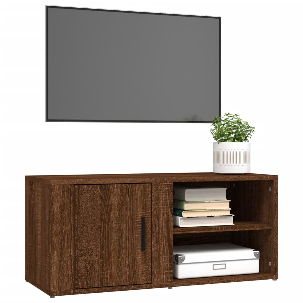 Meubles TV 2 pcs Chêne marron 80x31,5x36 cm Bois d'ingénierie