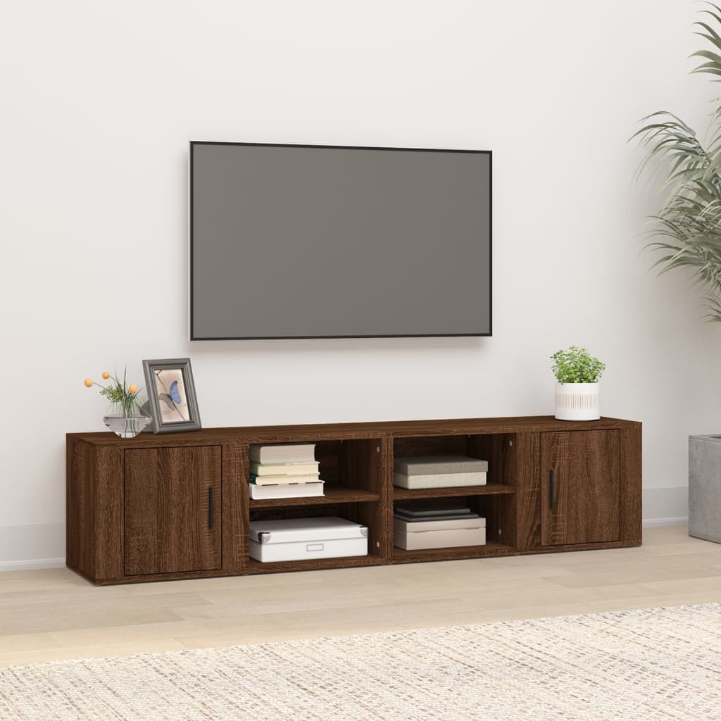 Meubles TV 2 pcs Chêne marron 80x31,5x36 cm Bois d'ingénierie