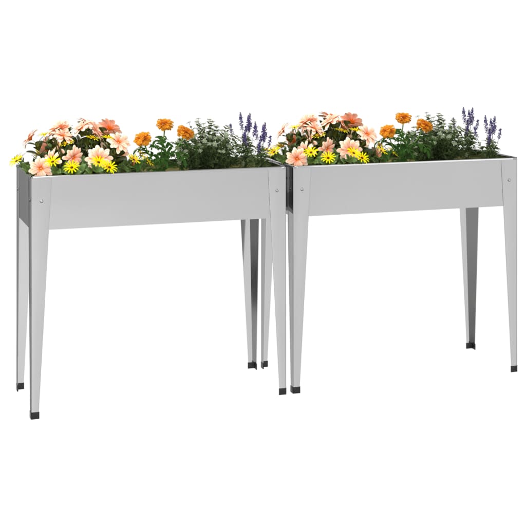 Jardinières 2 pcs Acier galvanisé