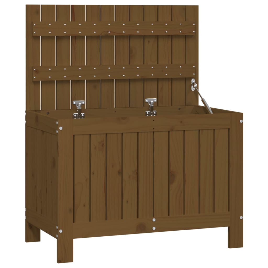 Boîte de rangement de jardin Marron miel 76x42,5x54 cm Bois pin