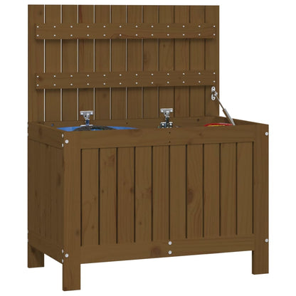 Boîte de rangement de jardin Marron miel 76x42,5x54 cm Bois pin