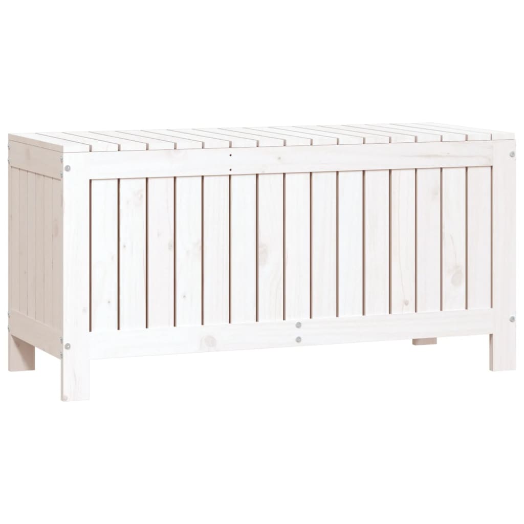 Boîte de rangement de jardin Blanc 108x42,5x54 cm Bois de pin