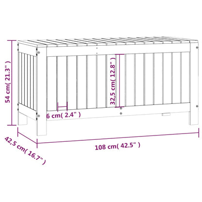 Boîte de rangement de jardin Marron miel 108x42,5x54cm Bois pin