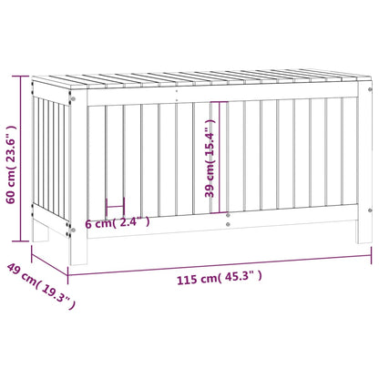 Boîte de rangement de jardin Gris 115x49x60 cm Bois de pin