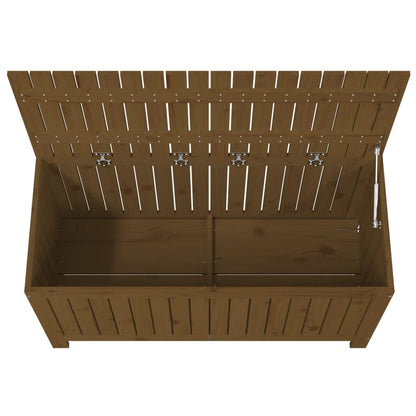 Boîte de rangement de jardin Marron miel 115x49x60 cm Bois pin