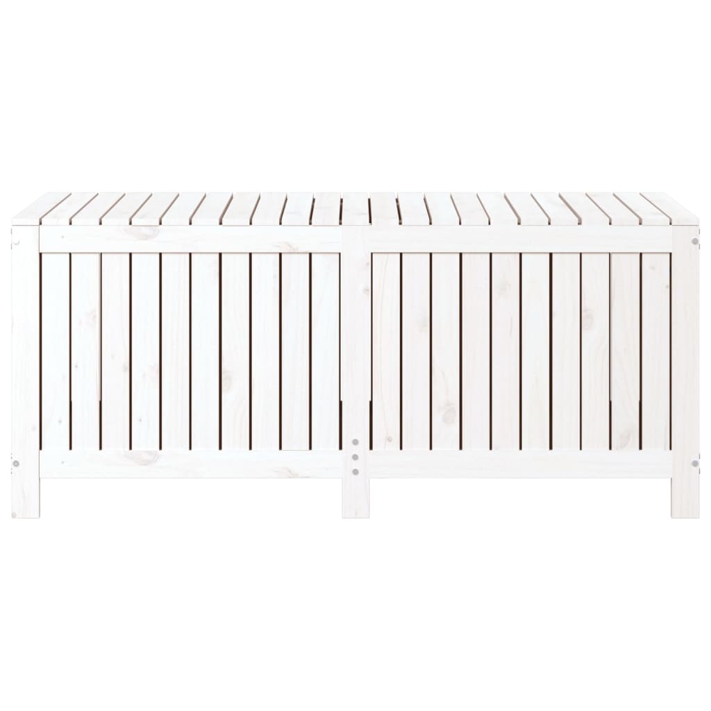 Boîte de rangement de jardin Blanc 147x68x64 cm Bois de pin