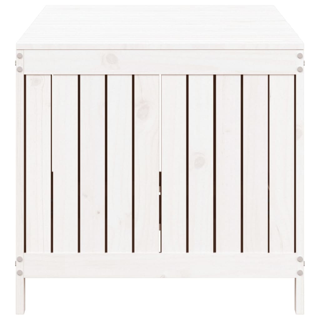 Boîte de rangement de jardin Blanc 147x68x64 cm Bois de pin